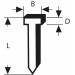 BOSCH Gwóźdź, typ 47, 1,8 x 1,27 x 19 mm 1609200377