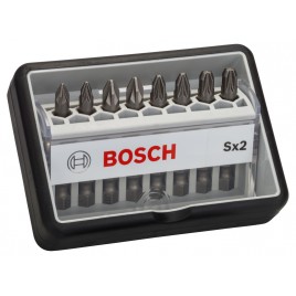 BOSCH 8-elem. zestaw bitów do wkrętarek Robust Line Sx PZ, wersja Extra Hard 2607002557