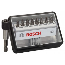BOSCH 8+1-elem. zestaw bitów do wkrętarek Robust Line S PZ, wersja Extra Hard 2607002561