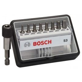 BOSCH 8+1-elem. zestaw bitów do wkrętarek Robust Line S T, wersja Extra Hard 2607002562
