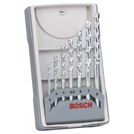 BOSCH 7-częściowy zestaw wierteł do kamienia CYL-1, 3;4;5;5.5;6;7;8mm, 2607017035