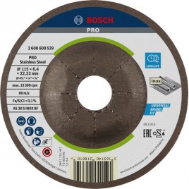 BOSCH Expert for Inox Tarcze ścierne, 115x22,23x6 mm 2608600539