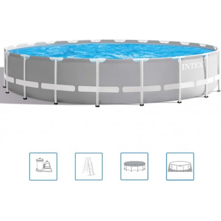 INTEX PRISM FRAME POOLS SET Basen 610 x 132 cm z filtracją kartuszową 26756NP