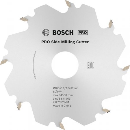 BOSCH Głowica frezująca boczna PRO, 105 x 22 x 4 mm, 8 zębów 3608641013