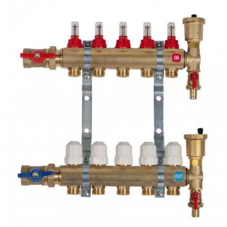 HST R409 zestaw rozdzielacza bez mieszania, 9 obiegów, do ogrzewania podłogowego 53409