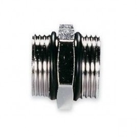 IVAR nypel, 1/2" M × 1/2" M, niklowany 550019