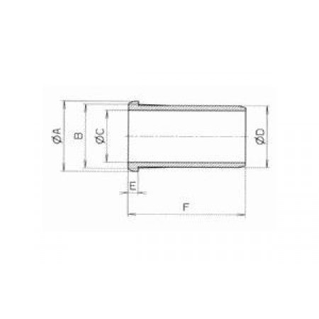 Hawle tuleja podporowa ISO 6031, POM, do instalacji gazowych, 50 mm 603105000004