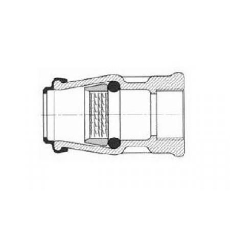 Hawle złączka przesuwna ISO 6225, gwint wewnętrzny, POM, 40 mm × 5/4" 62250400540