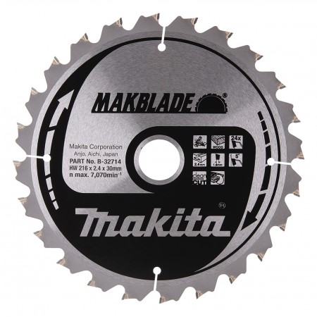 Makita B-32714 Tarcza tnąca 216 x 30 mm, 24=old B-08903