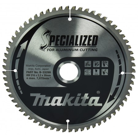 MAKITA B-33299Tarcza tnąca 216 x 30 mm 64Z =old B-09628