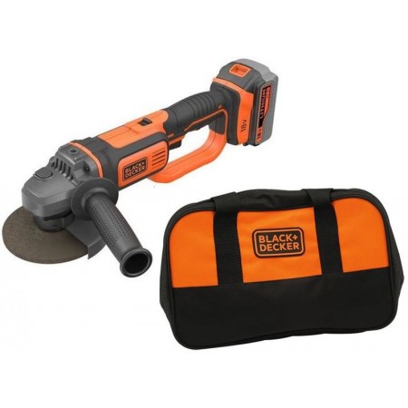 Black & Decker BCG720M1 Szlifierka kątowa akumulatorowa (125mm/18V/1x4,0Ah), torba