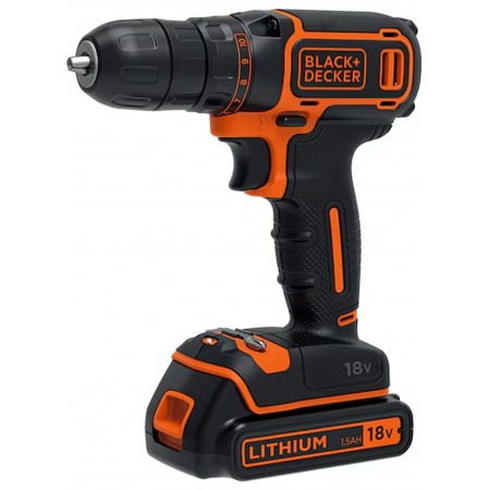 Black & Decker BDCDC18 Wiertarko-wkrętarka akumulatorowa (30Nm/18V/1x1,5Ah)