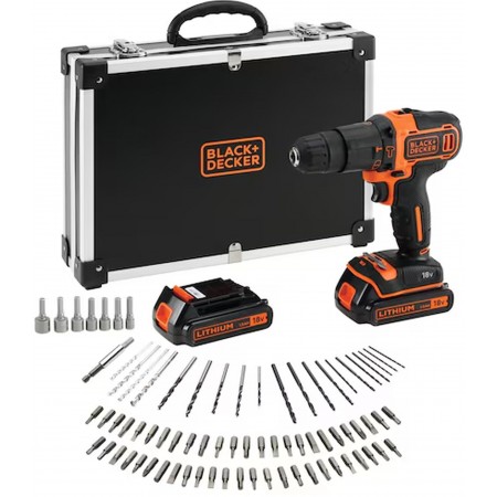 Black & Decker BDCHD18BAFC Wiertarko-wkrętarka udarowa (40Nm/18V/2x1,5Ah), walizka