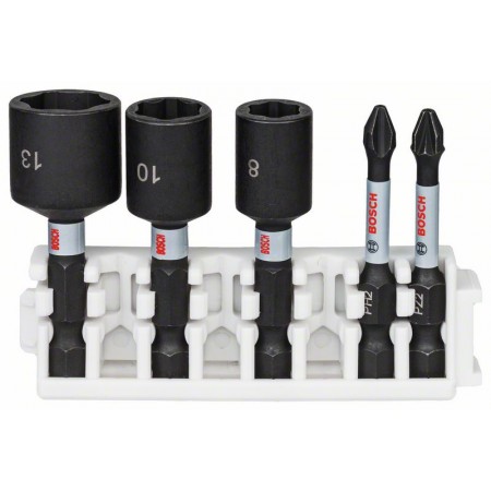 BOSCH Impact Control Zestaw końcówek wkręcających i kluczy nasadowych, 5-szt 2608522350