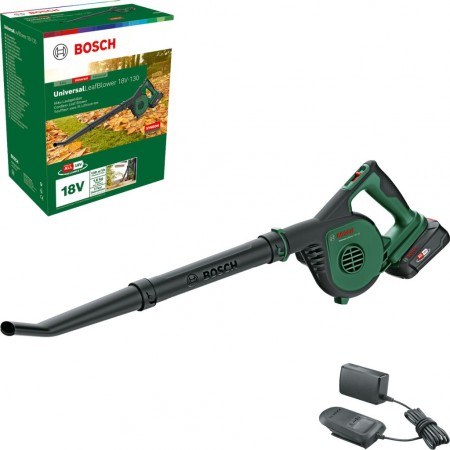 BOSCH UniversalLeafBlower 18V-130 Akumulatorowa dmuchawa do liści (1x2,5 Ah) 06008A0600