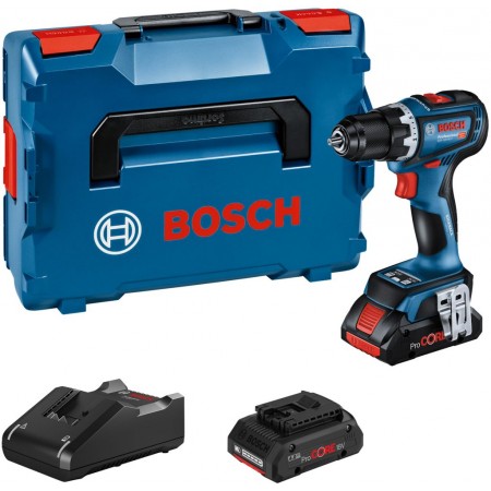 BOSCH GSR 18V-90 C Wiertarko-wkrętarka aku, L-BOXX, GAL 18V-40, 2x Aku 4.0Ah 06019K6004