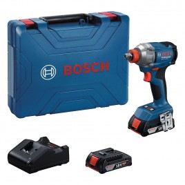 BOSCH GDX 18V-285 PROFESSIONAL Wkrętarka/klucz udarowy, 2x GBA 18V 2.0Ah, 06019N2122