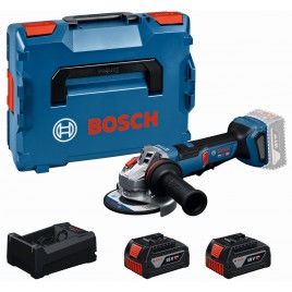 BOSCH GWS18V-11PS PROFESSIONAL szlifierka kątowa, 2× 5,0 Ah, L-BOXX 06019N4302