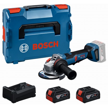 BOSCH GWS18V-11PS PROFESSIONAL szlifierka kątowa, 2× 5,0 Ah, L-BOXX 06019N4302