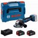 BOSCH GWS18V-11PS PROFESSIONAL szlifierka kątowa, 2× 5,0 Ah, L-BOXX 06019N4302
