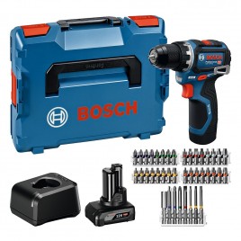 BOSCH GSR 12V-32 PROFESSIONAL Wiertarko-wkrętarka, 1x 2.0Ah, 1x 4.0Ah, L-BOXX 06019N7005