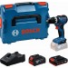 BOSCH GSB18V-52 PROFESSIONAL Aku wiertarko-wkrętarko udarowa,2,0Ah+4,0Ah,L-BOXX 06019S0122