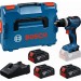 BOSCH GSB18V-52 PROFESSIONAL Aku wiertarko-wkrętarko udarowa, 3x 5,0Ah, L-BOXX 06019S0128