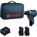 BOSCH GSR12V-31 PROFESSIONAL Wiertarko-wkrętarka, 2x 12V/2,0Ah, torba 06019S6002