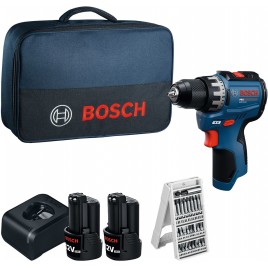 BOSCH GSR12V-31 PROFESSIONAL Wiertarko-wkrętarka, 2x 12V/2,0Ah, torba 06019S6004