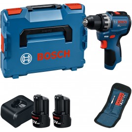 BOSCH GSR12V-31 PROFESSIONAL Wiertarko-wkrętarka, 2x 12V/2,0Ah, L-BOXX 06019S6013