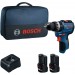 BOSCH GSB12V-31 PROFESSIONAL Wiertarko-wkrętarka udarowa, 2x 12V/2,0Ah, torba 06019S6102
