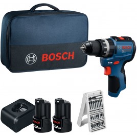 BOSCH GSB12V-31 PROFESSIONAL Wiertarko-wkrętarka udarowa, 2x 12V/2,0Ah, torba 06019S6103