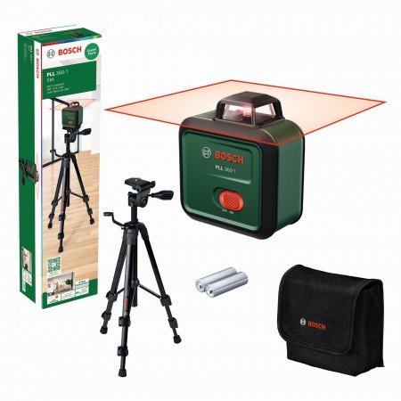 BOSCH PLL 360-1 Laser liniowy, zestaw 0603663LZ1 BOSCH PLL 360-1 Laser liniowy, zestaw 0603663LZ1
