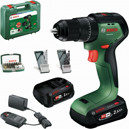 BOSCH PSB18V-60 Aku wiertarko-wkrętarki udarowe, 2x2,5Ah, Walizka 06039D7304 BOSCH PSB18V-60 Aku wiertarko-wkrętarki udarowe, 2x2,5Ah, Walizka 06039D7304