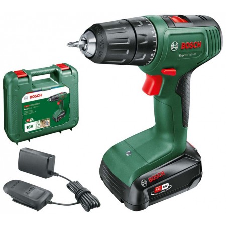 BOSCH EasyDrill 18V-40 (1x 2 Ah) + AL18V-20 Aku 2-biegowa wiertarko-wkrętarka 06039D8004