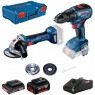BOSCH Zestaw Combo GWS 180+GSR 18V+2x GBA+GAL+XL-boxx 0615990M47