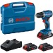 BOSCH GSR 18V-45 PROFESSIONAL Wiertarko-wkrętarka, 3 x 4,0 Ah, L-case 0615A5002N