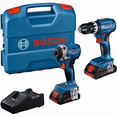 BOSCH PROFESSIONAL Zestaw 2 narzędzi 18 V: GSB + GDR + 2× 4,0Ah + GAL 0615A50069 BOSCH PROFESSIONAL Zestaw 2 narzędzi 18 V: GSB + GDR + 2× 4,0Ah + GAL 0615A50069