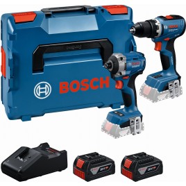 BOSCH PROFESSIONAL 18 V zestaw 2 szt.: GSR + GDR + 2× GBA 5.0 Ah + GAL 18V-40 0615A50090