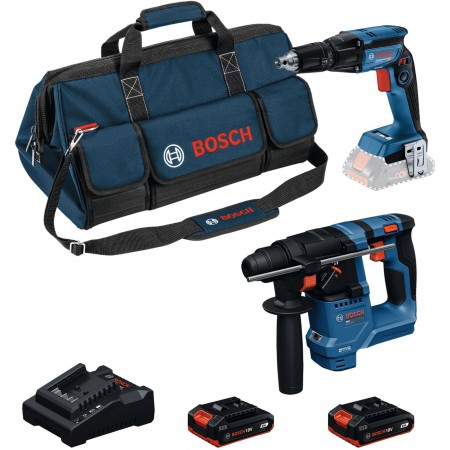 BOSCH PRO GTB 18V-45 + GBH 18V-18 + 2× 2,0 Ah + GAL 18V-20(II) + M-Bag 0615A500G7 BOSCH PRO GTB 18V-45 + GBH 18V-18 + 2× 2,0 Ah + GAL 18V-20(II) + M-Bag 0615A500G7