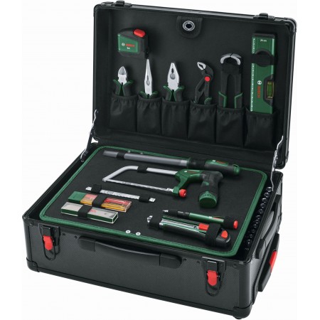 BOSCH 119-elementowy zestaw walizki narzędziowej na kółkach 1600A02ZB4 BOSCH 119-elementowy zestaw walizki narzędziowej na kółkach 1600A02ZB4