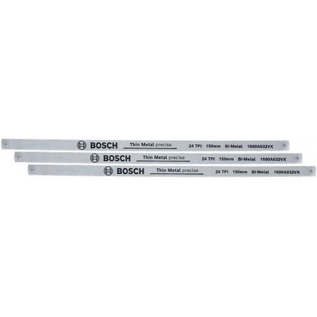 BOSCH Brzeszczoty do piły 150 mm 24 TPI, zestaw 3 sztuki 1600A032UL