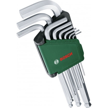 BOSCH 9-częściowy zestaw kluczy sześciokątnych 1600A032V1