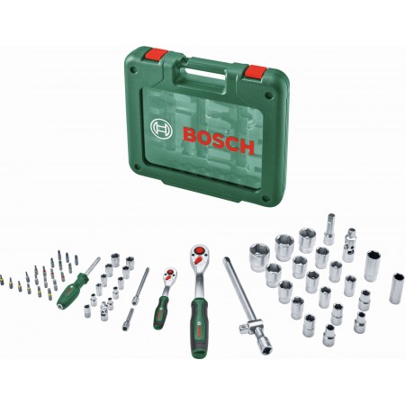 BOSCH 60-częściowy zestaw z grzechotkami 1/4" + 1/2" 1600A039J8 BOSCH 60-częściowy zestaw z grzechotkami 1/4" + 1/2" 1600A039J8