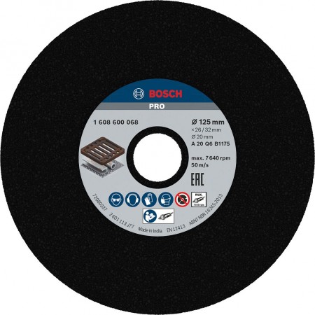 BOSCH Ściernica tarczowa do metalu PRO Metal Grinding Wheel, 125 x 26 x 20 mm 1608600068