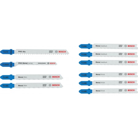 BOSCH Zestaw brzeszczotów do wyrzynarki do metalu, 10 szt. 2607012070 BOSCH Zestaw brzeszczotów do wyrzynarki do metalu, 10 szt. 2607012070