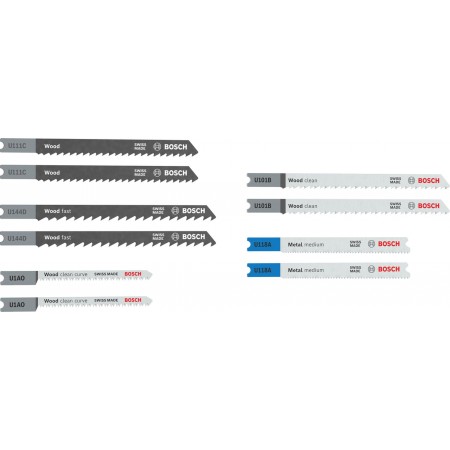 BOSCH Zestaw brzeszczotów do wyrzynarki do drewna i metalu, 10 szt. 2607012074 BOSCH Zestaw brzeszczotów do wyrzynarki do drewna i metalu, 10 szt. 2607012074