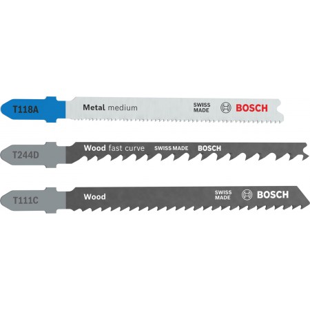 BOSCH Stichsägeblatt Set Wood and Metal Basic, 3-tlg. 2607012076 BOSCH Stichsägeblatt Set Wood and Metal Basic, 3-tlg. 2607012076