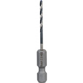 BOSCH Wiertło spiralne HSS 2,0 mm, z chwytem sześciokątnym 2608577045