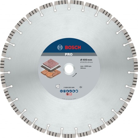 BOSCH Tarcza diamentowa do kamienia PRO Stone Diamond Disc, 400 x 20/25,4 mm 2608602649